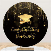 Lofaris Round Bachelor Cap Congratulatiaons Graduate Backdrop